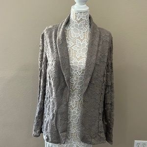 INC International Concepts Lace Blazer in Taupe
